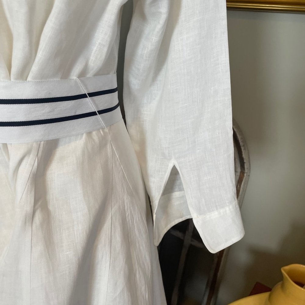 Lauren by Ralph Lauren White Linen Midi Dress - Picture 5 of 11